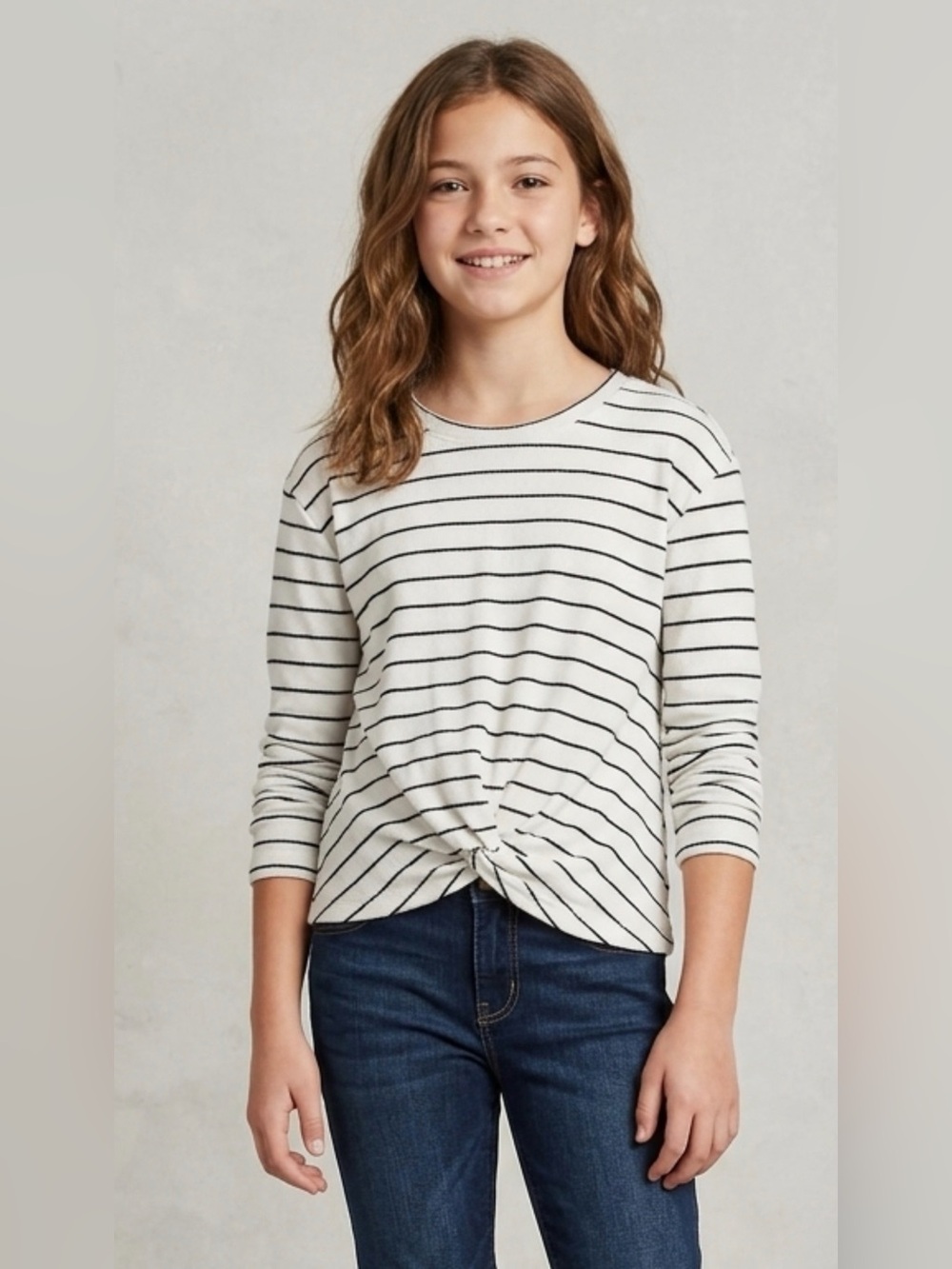 Old Navy Striped Twist Front Sweater